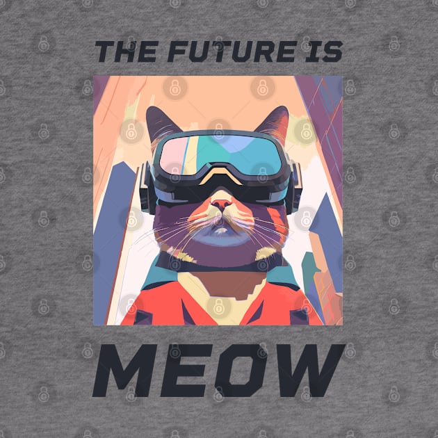 The Future is Meow – Futuristic cat in VR glasses by Optimix